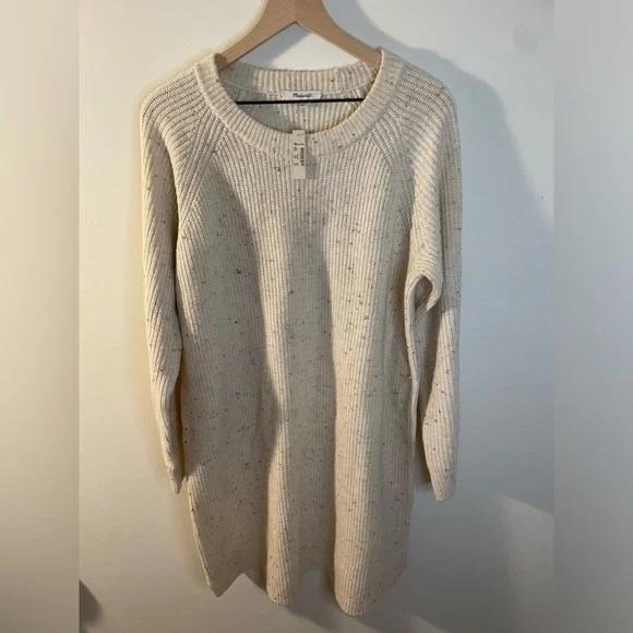 NWT Madewell|| Curved-Hem Sweater Dress,Size Xl Wool Blend - Picture 6 of 9